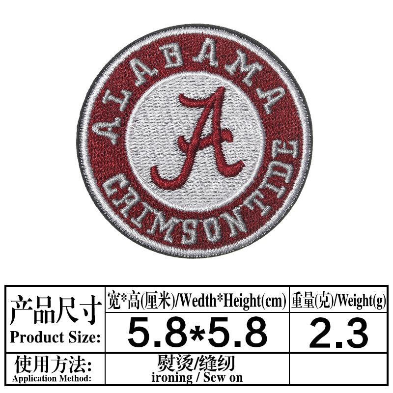 Wholesale  Embroidered Cloth Stickers Adhesive Back Sports Embroidered Cloth Stickers